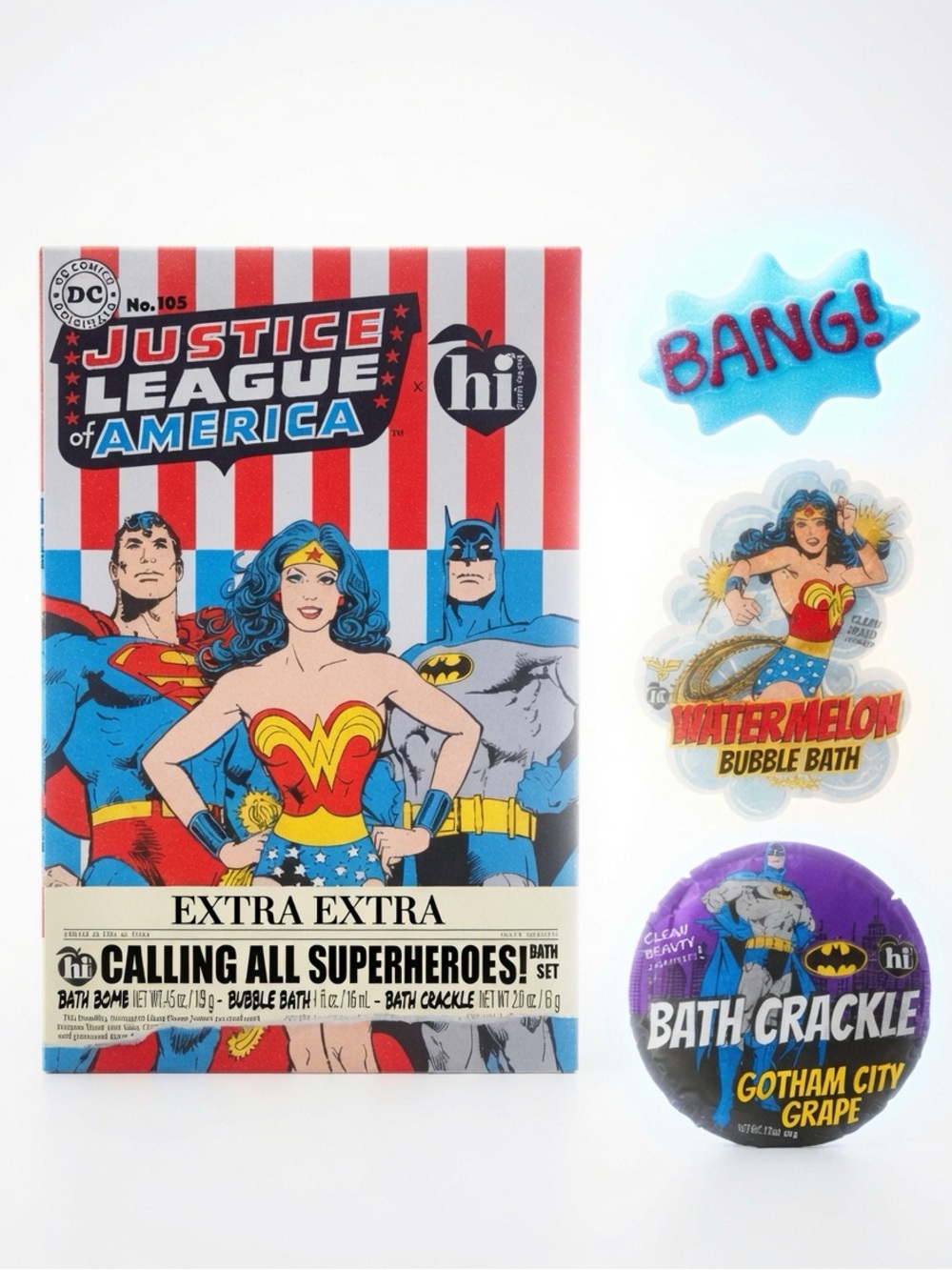 NWT DC Justice League Bath Bomb/Bubble Bath/Bath Crackle
